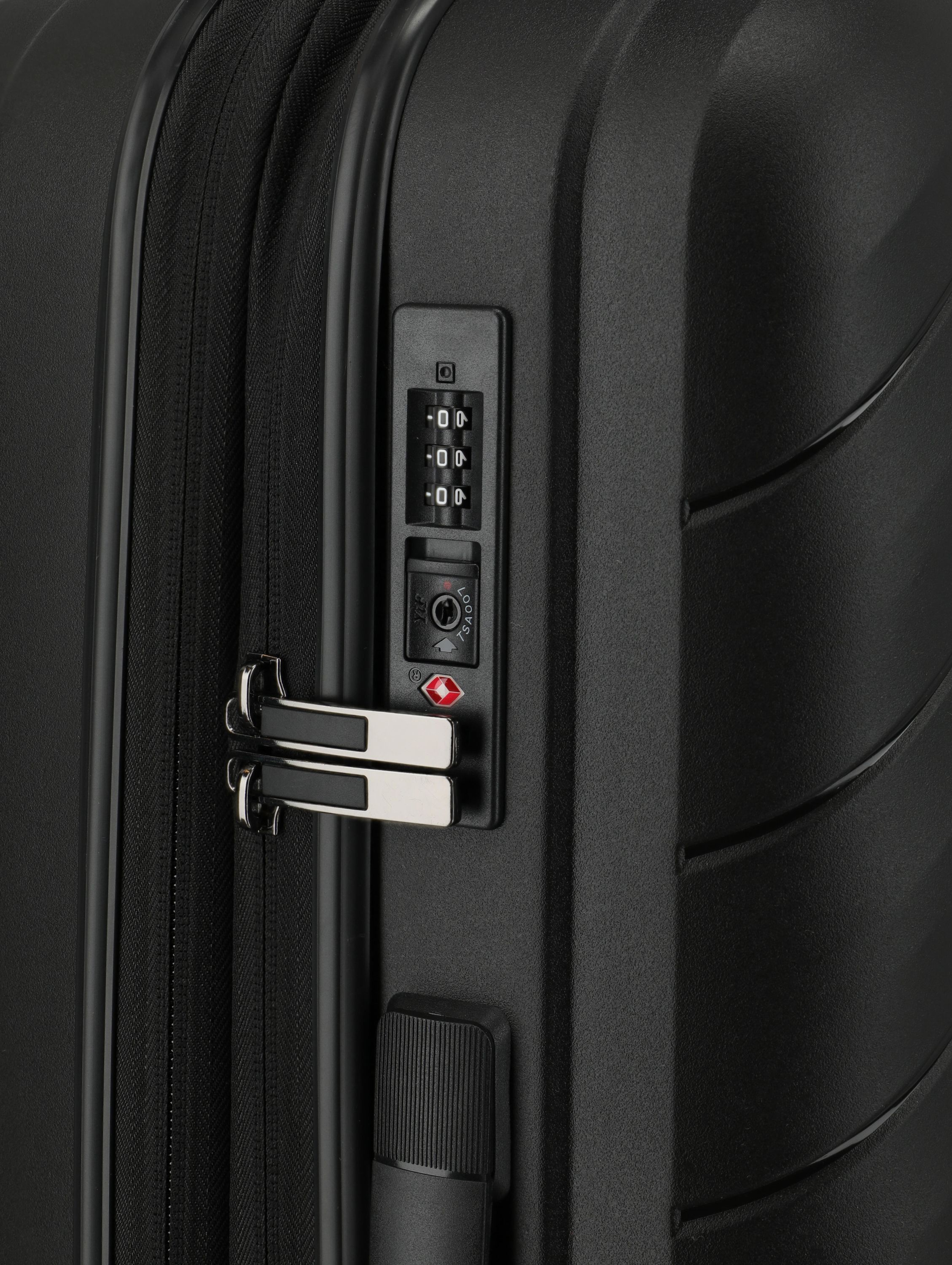 Reisekoffer Trolley BURANO M - 01-Black - Schwarz