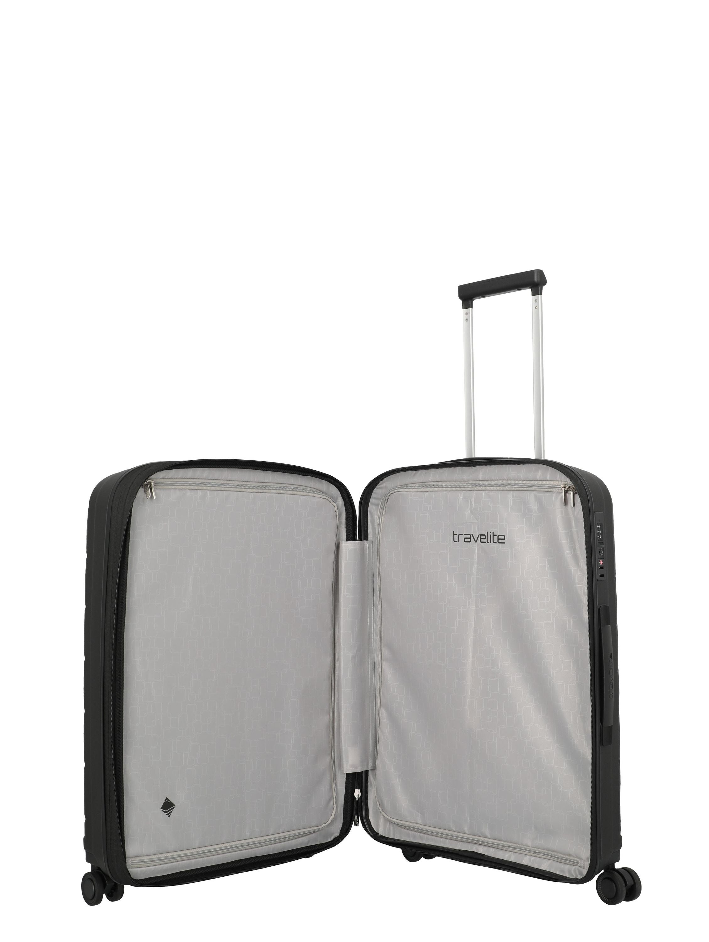 Reisekoffer Trolley BURANO M - 01-Black - Schwarz