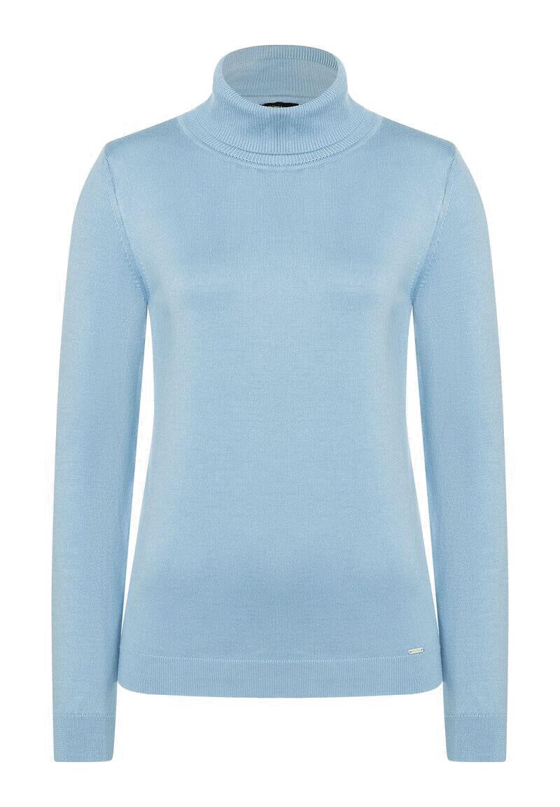 Rollkragenpullover - 0305 - Blau