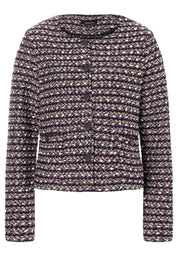 Bouclé-Strickjacke - 4790 - Mehrfarbig