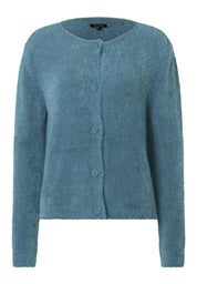 Cardigan in Fell-Optik - 0332 - Blau