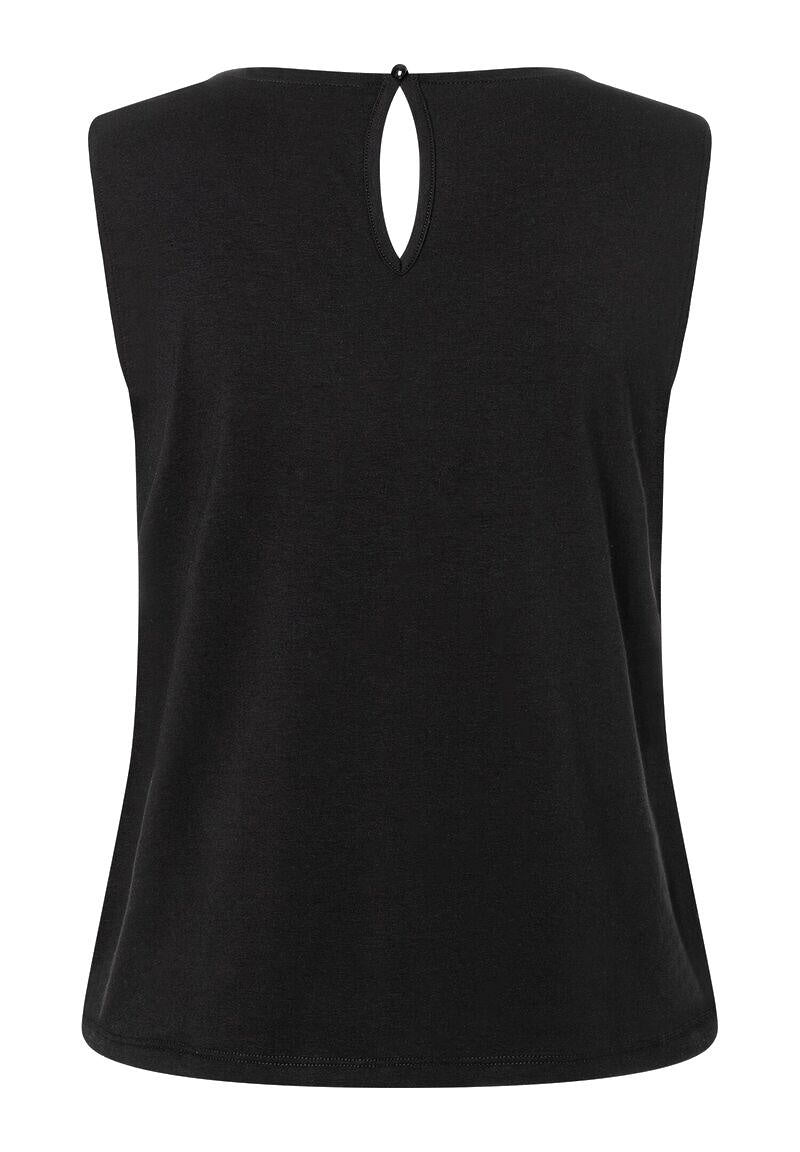 Tanktop mit Pailletten - 0790 - Schwarz