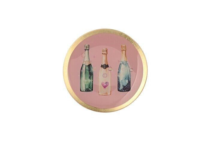 Glasteller LOVE PLATES M - rosa - Rosa