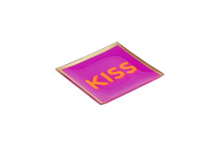 Glasteller LOVE PLATES S - fuchsia - Pink