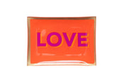 Glasteller LOVE PLATES M - orange - Orange