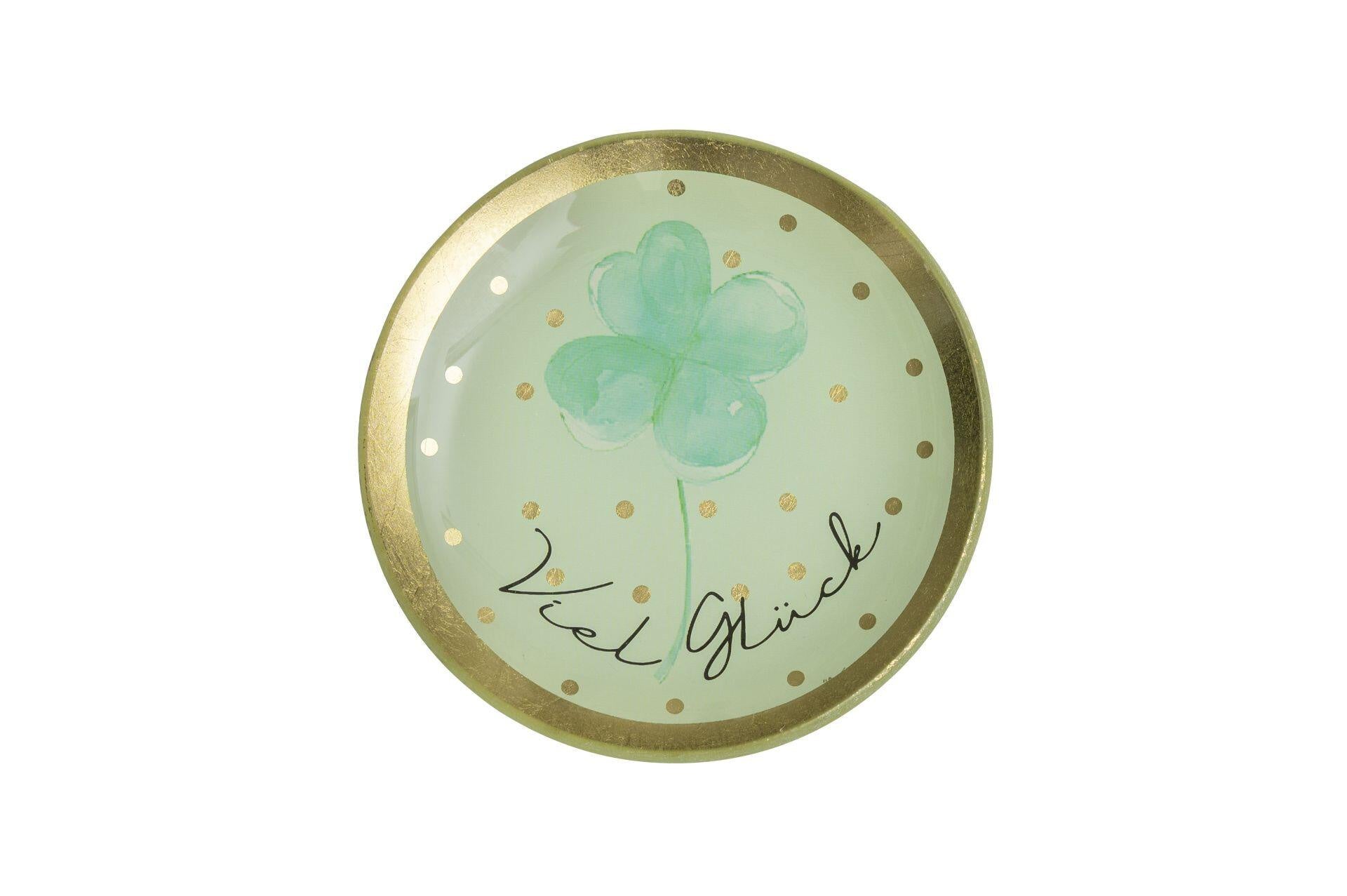 Glasteller LOVE PLATES S - mint - Grün