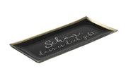 Glasteller LOVE PLATES L - schwarz - Schwarz