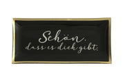 Glasteller LOVE PLATES L - schwarz - Schwarz