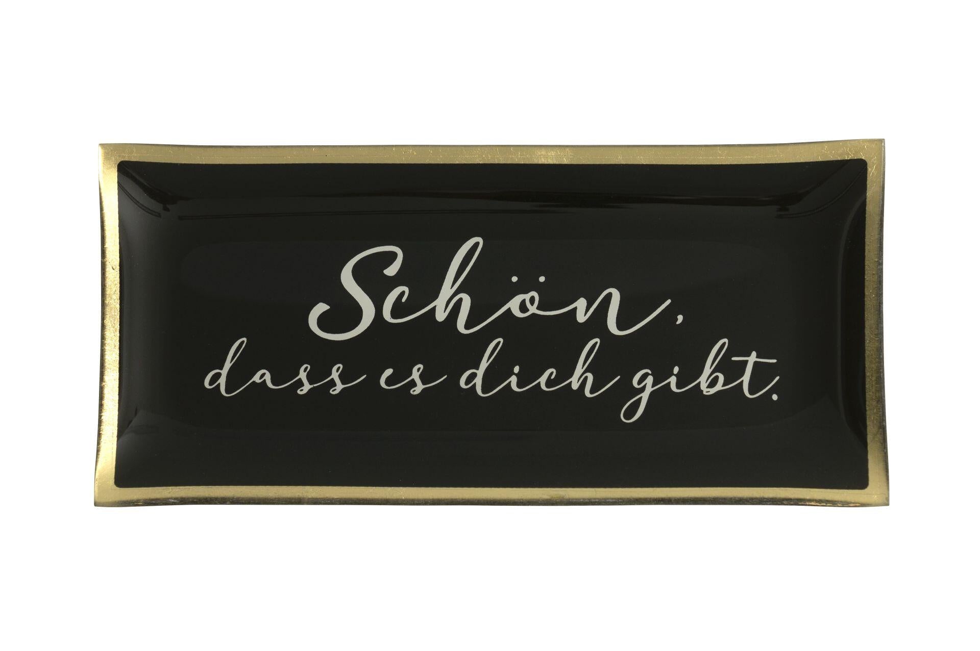 Glasteller LOVE PLATES L - schwarz - Schwarz