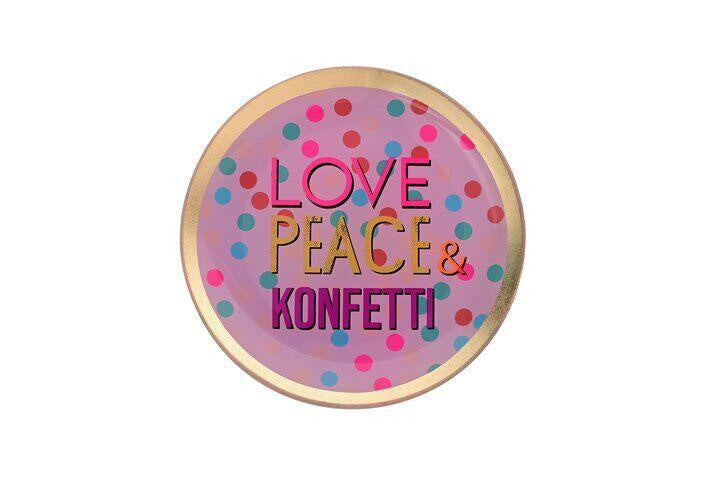 Glasteller LOVE PLATES M - rosa - Rosa
