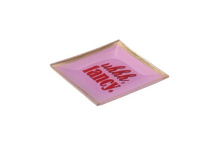 Glasteller LOVE PLATES S - rosa - Rosa