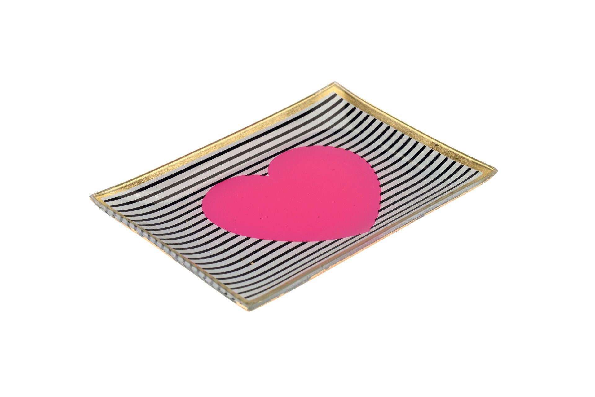 Glasteller LOVE PLATES M - mehrfarbig - Mehrfarbig
