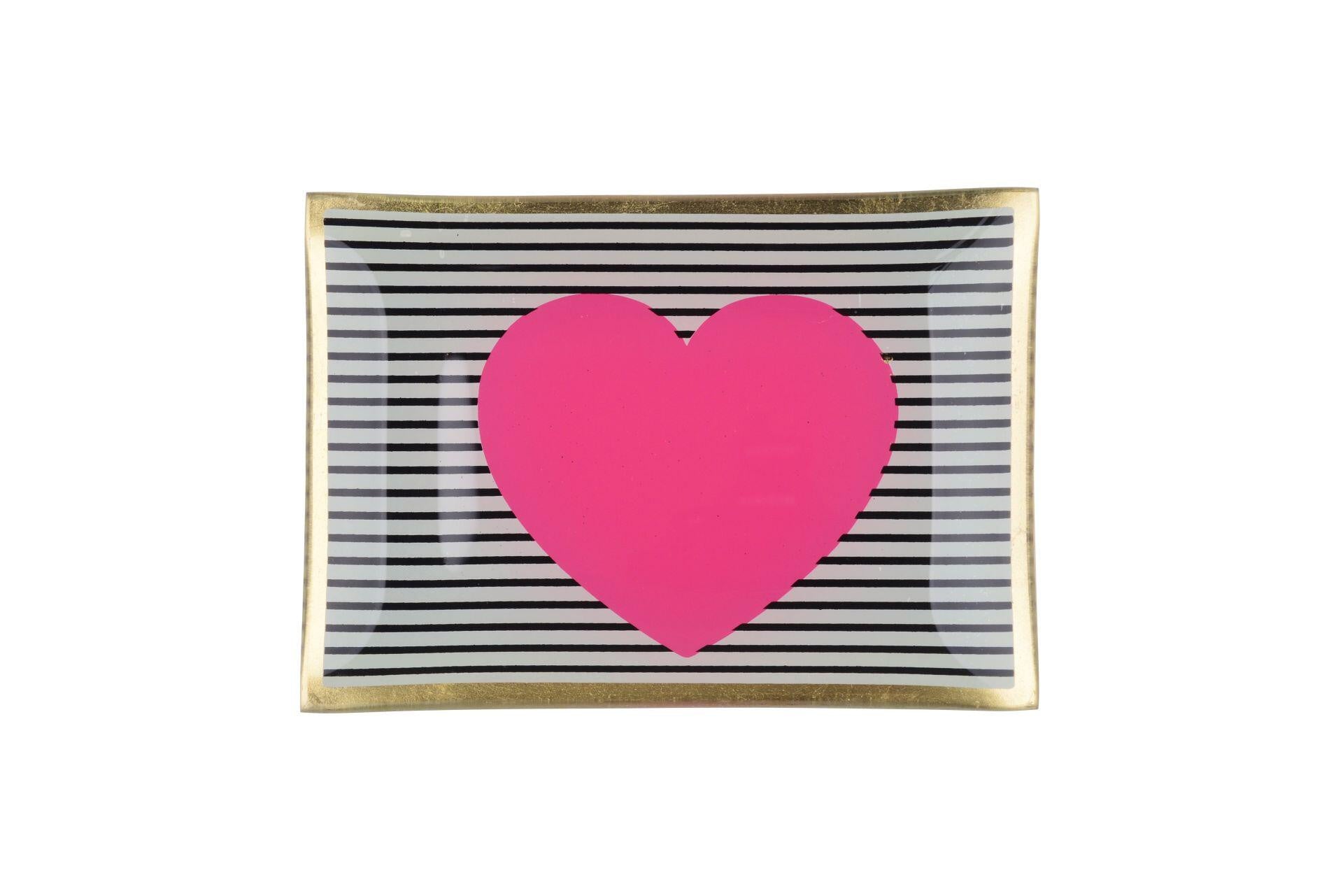 Glasteller LOVE PLATES M - mehrfarbig - Mehrfarbig