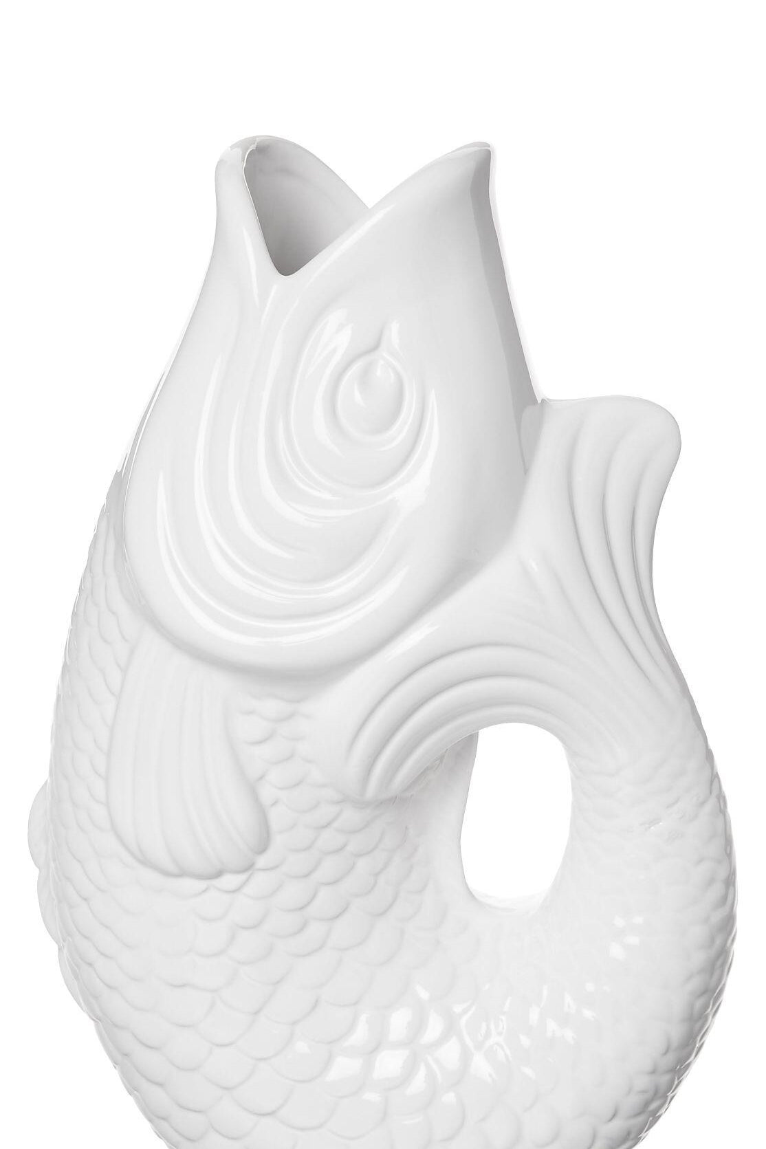 Fisch-Vase MONSIEUR CARAFON S - weiss - Weiß