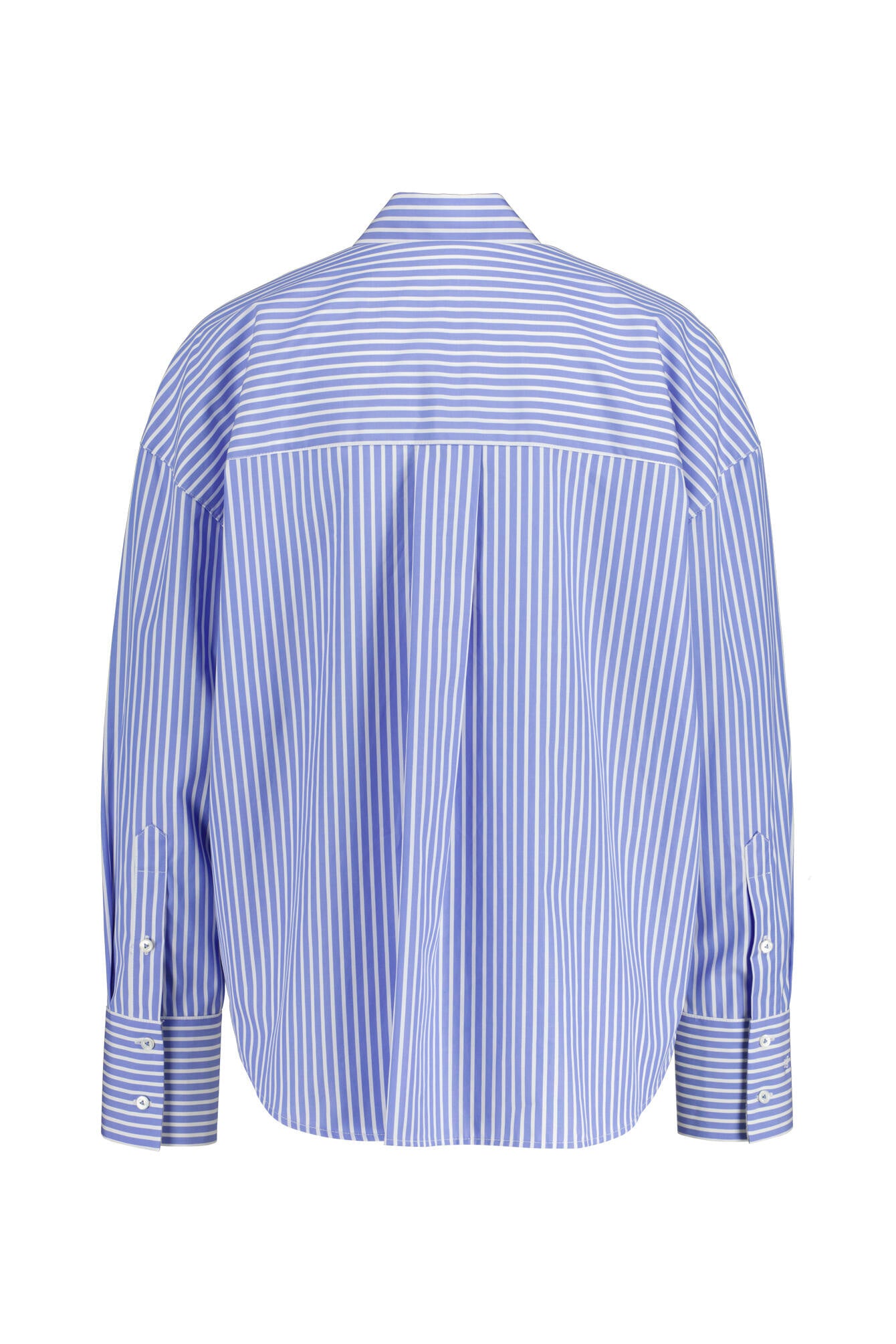Hemdbluse gestreift aus Baumwolle - 730 - Blau