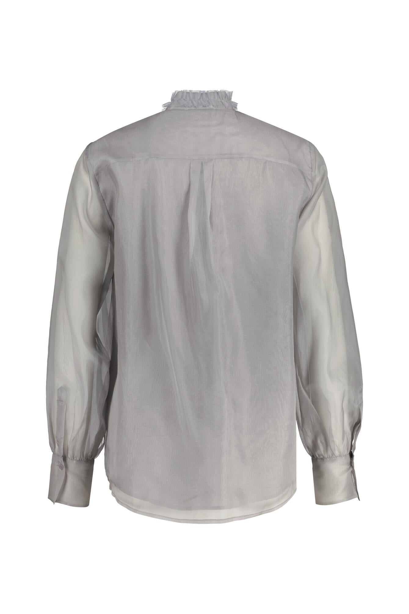 Bluse Relaxed Fit mit Rüschen - 050 - Grau