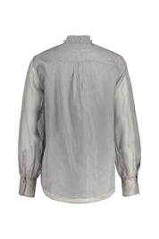 Bluse Relaxed Fit mit Rüschen - 050 - Grau