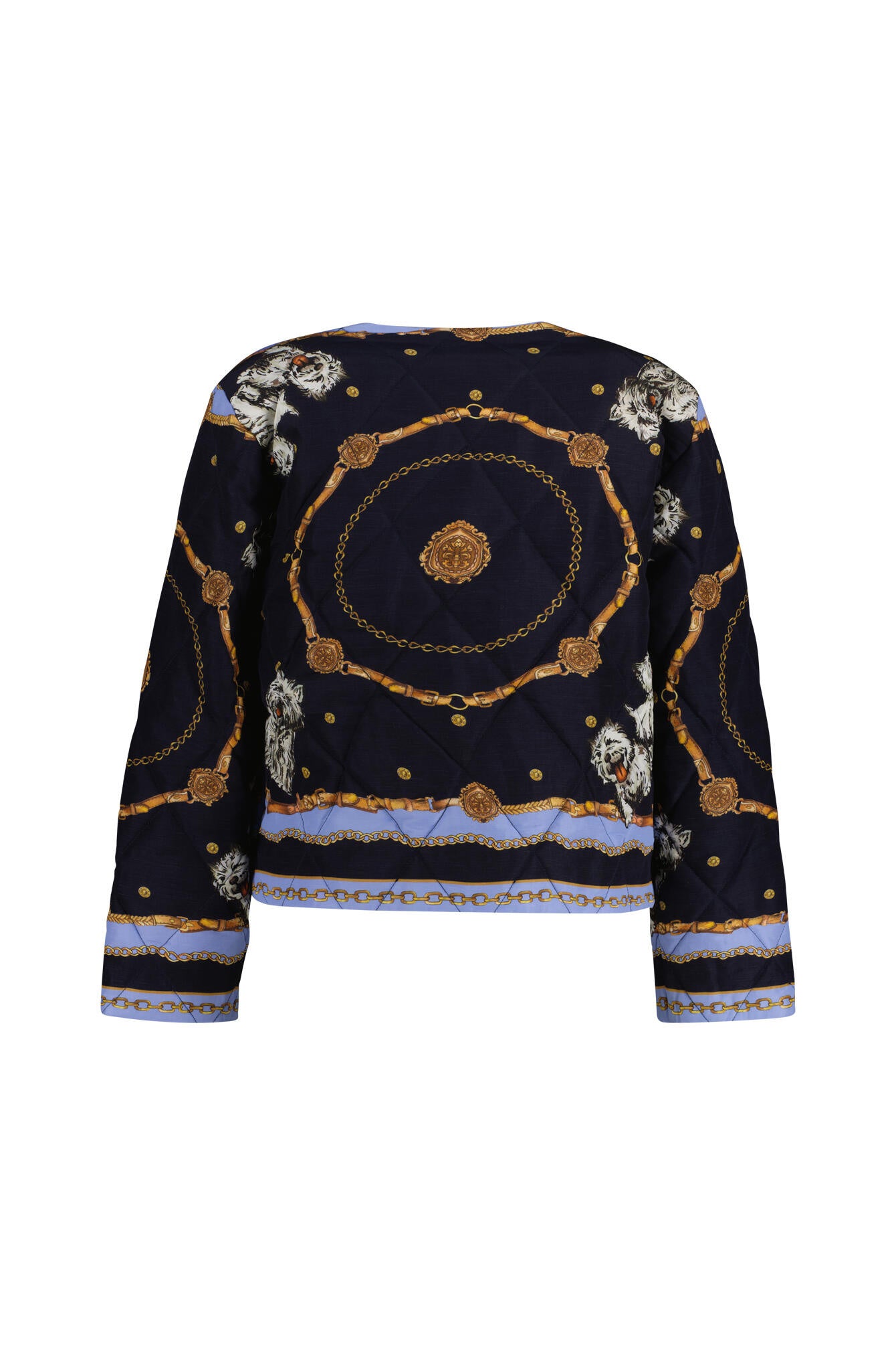 Steppjacke gemustert aus Viskosemix - 792 - Blau
