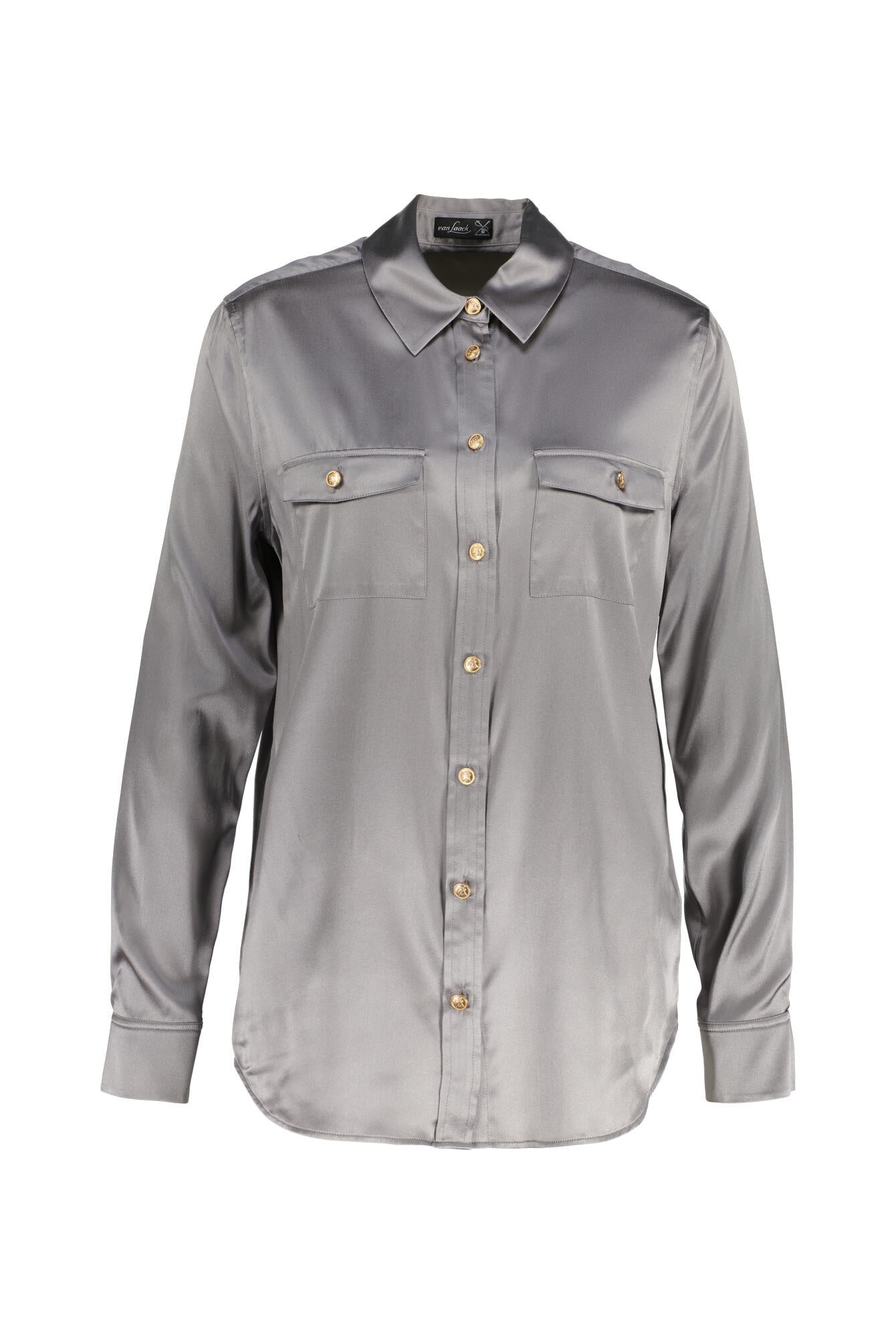 Bluse DORICIA aus Seide - 050 - Grau