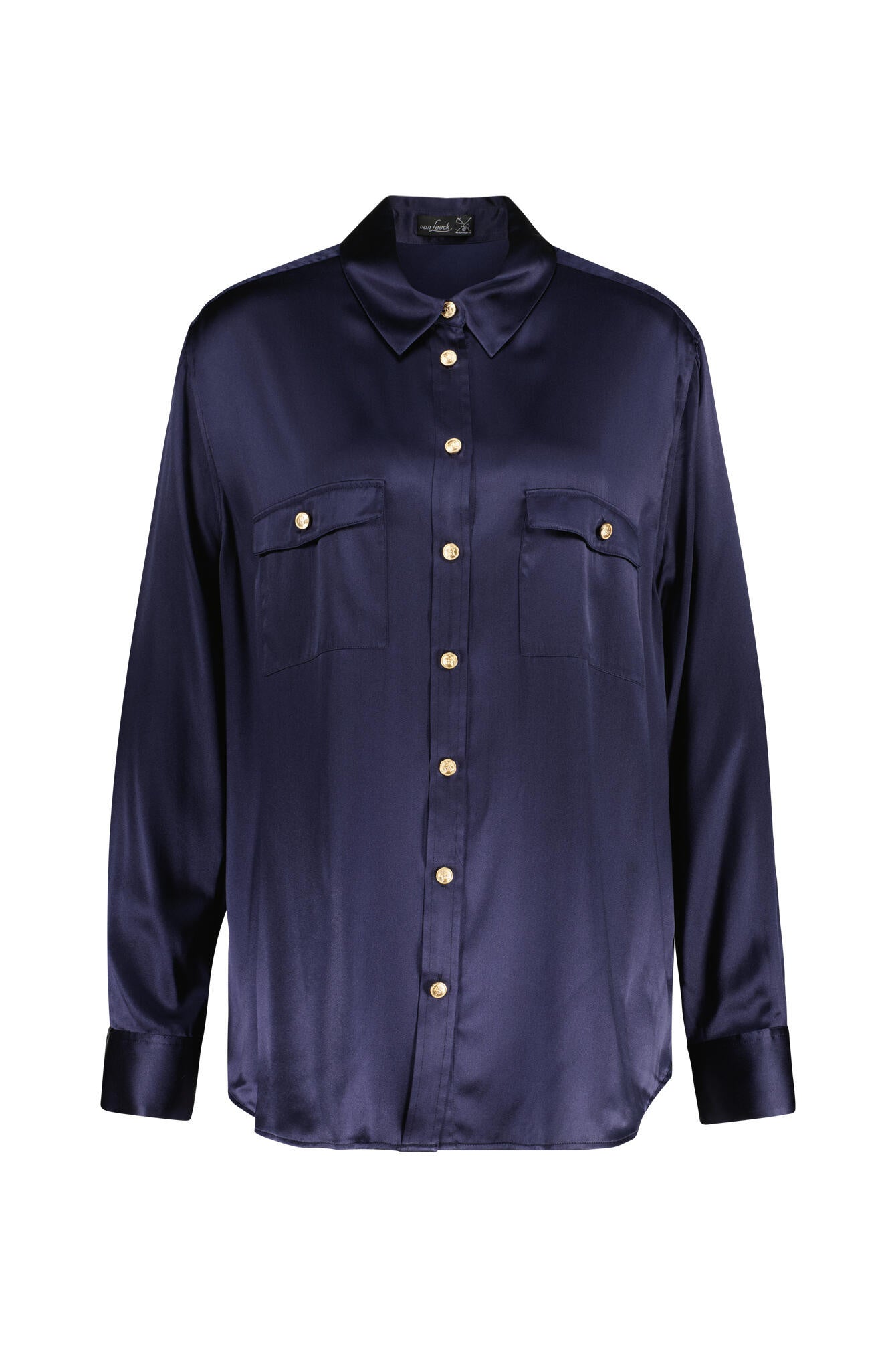 Bluse DORICIA aus Seide - 790 - Blau