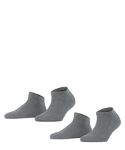 2er-Pack Sneakersocken - 3390 light greymel. - Grau