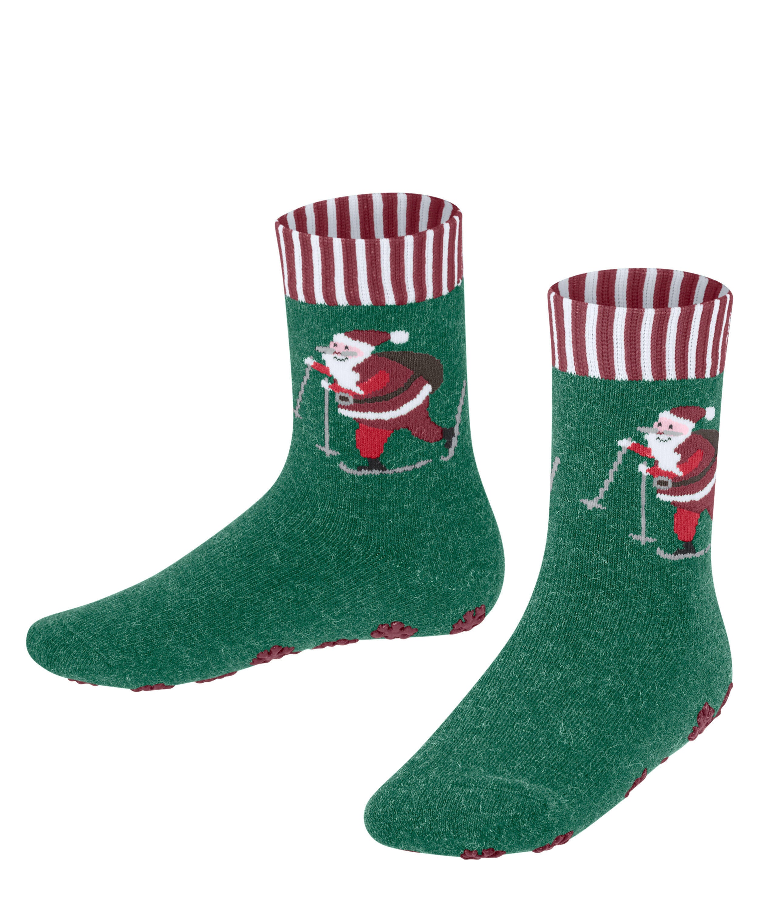 Weihnachts-Stoppersocken - 7421 light pine - Grün