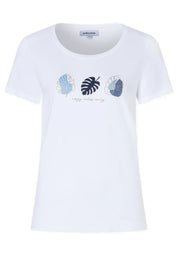 T-Shirt aus Baumwolle - 0010 - Weiß