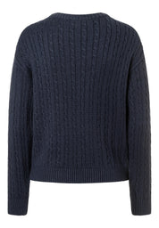 Strickpullover aus Viskosemix - 0375 - Blau