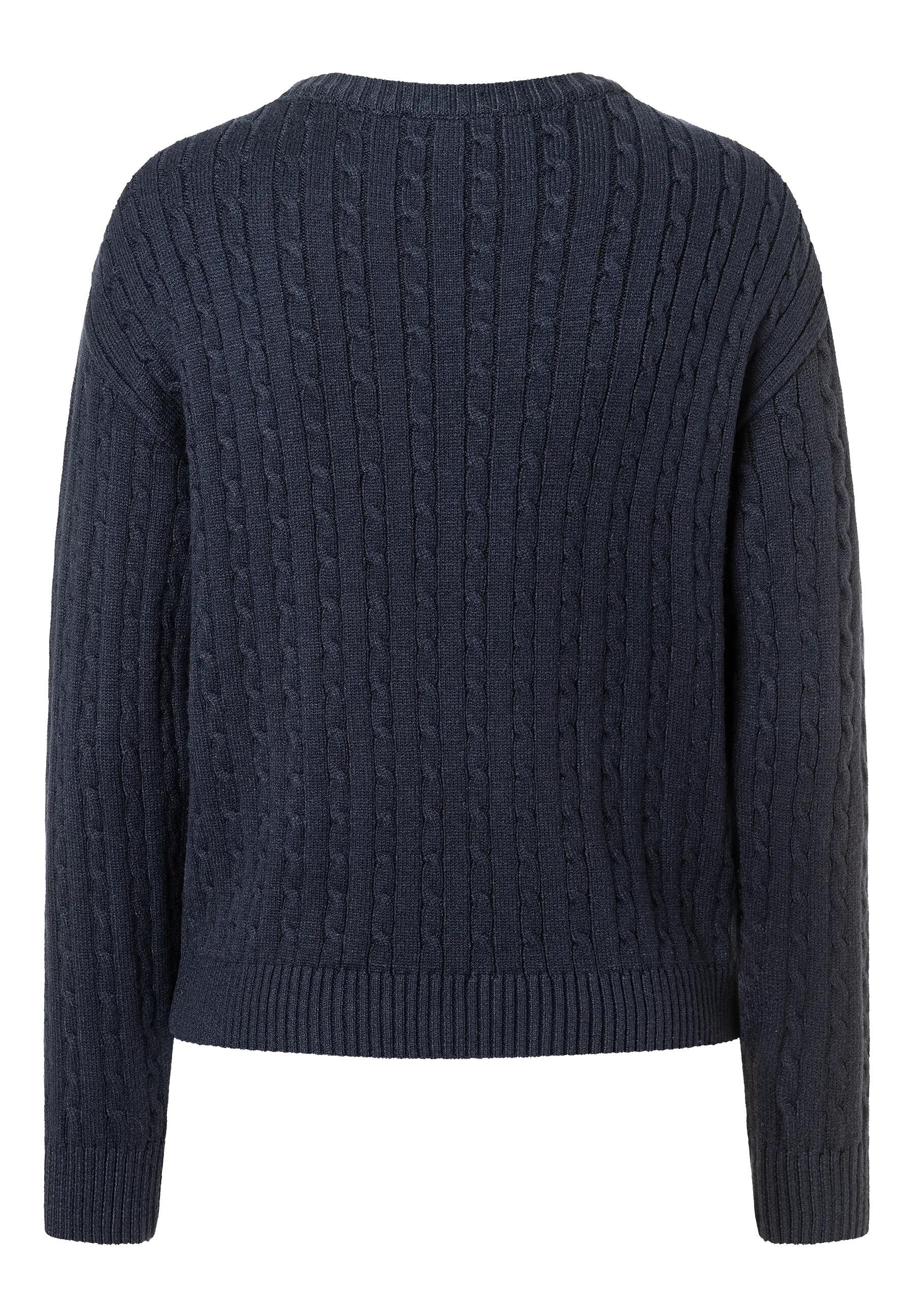 Strickpullover aus Viskosemix - 0375 - Blau