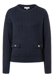 Strickpullover aus Viskosemix - 0375 - Blau
