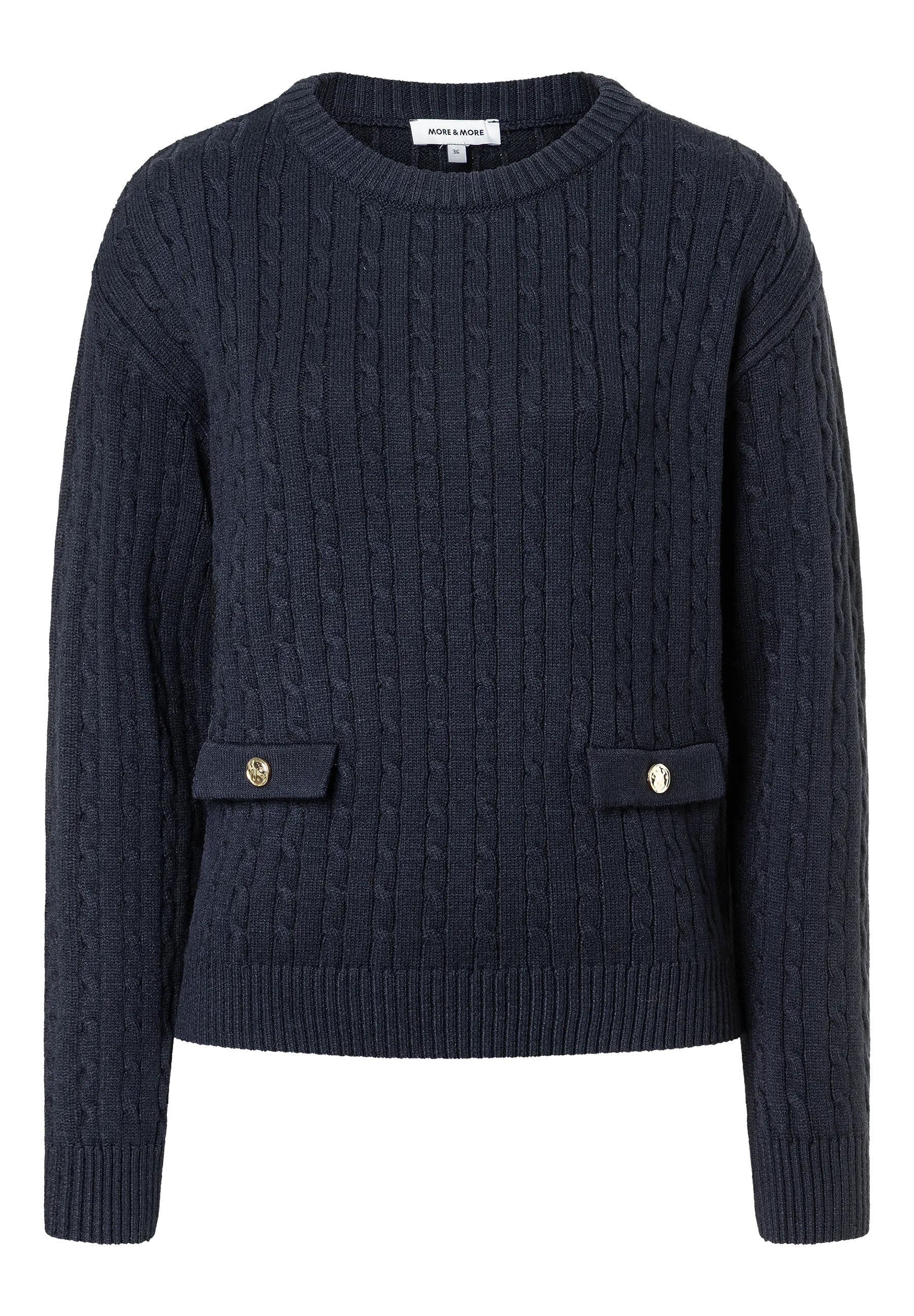 Strickpullover aus Viskosemix - 0375 - Blau