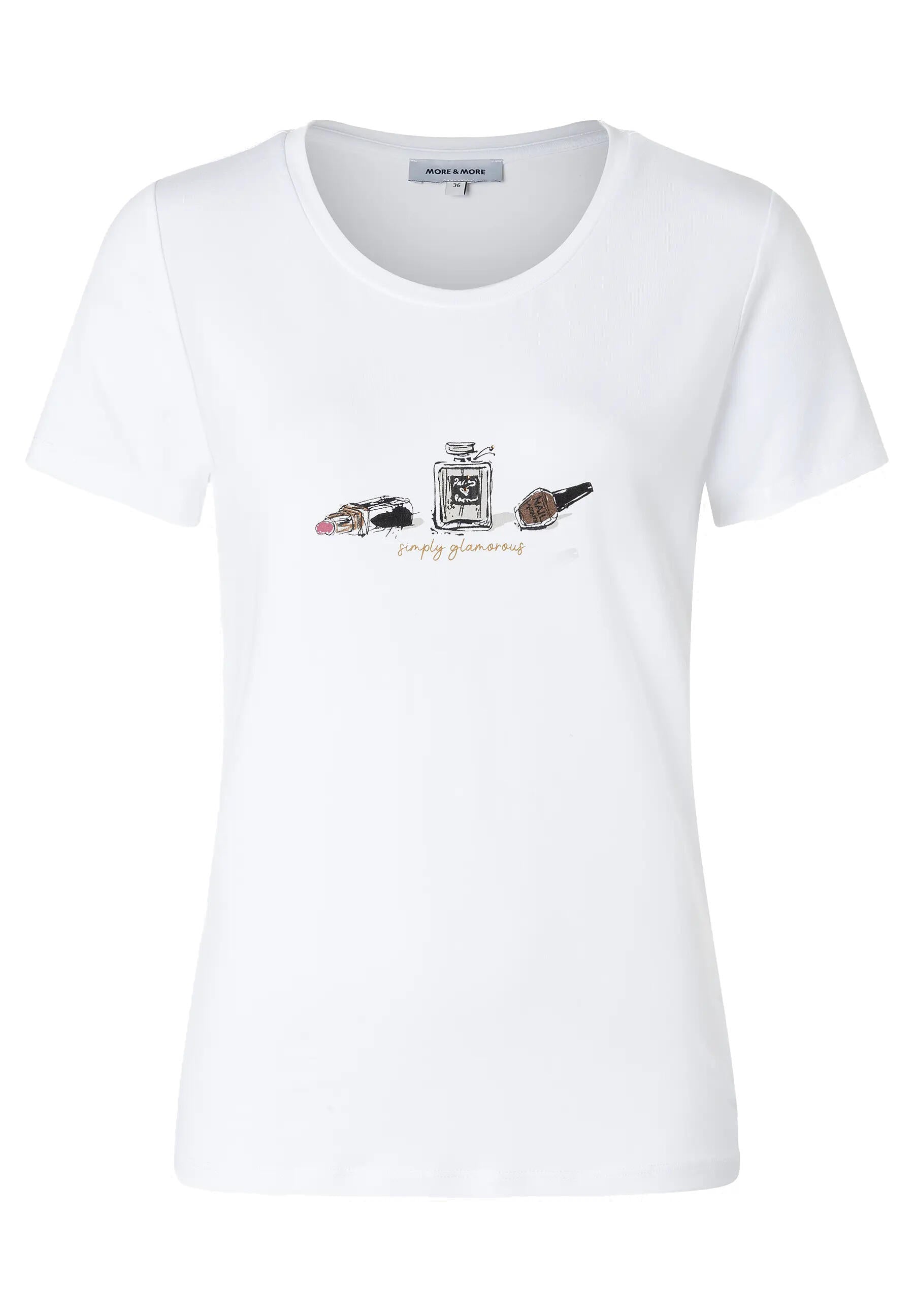 T-Shirt aus Baumwolle - 0010 - Weiß