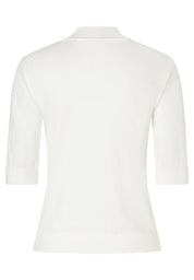 Strick-T-Shirt aus Viskose - 0041 - Weiß