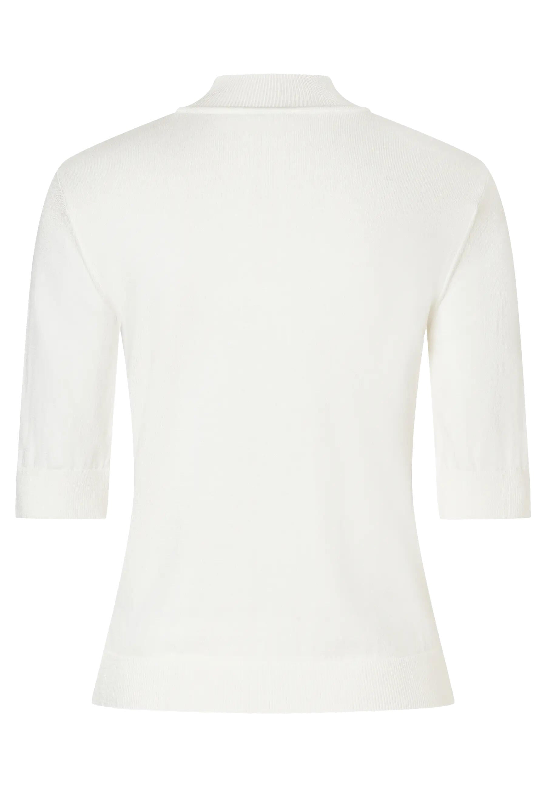 Strick-T-Shirt aus Viskose - 0041 - Weiß