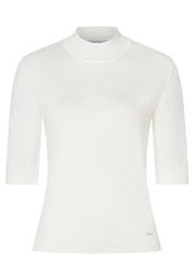 Strick-T-Shirt aus Viskose - 0041 - Weiß