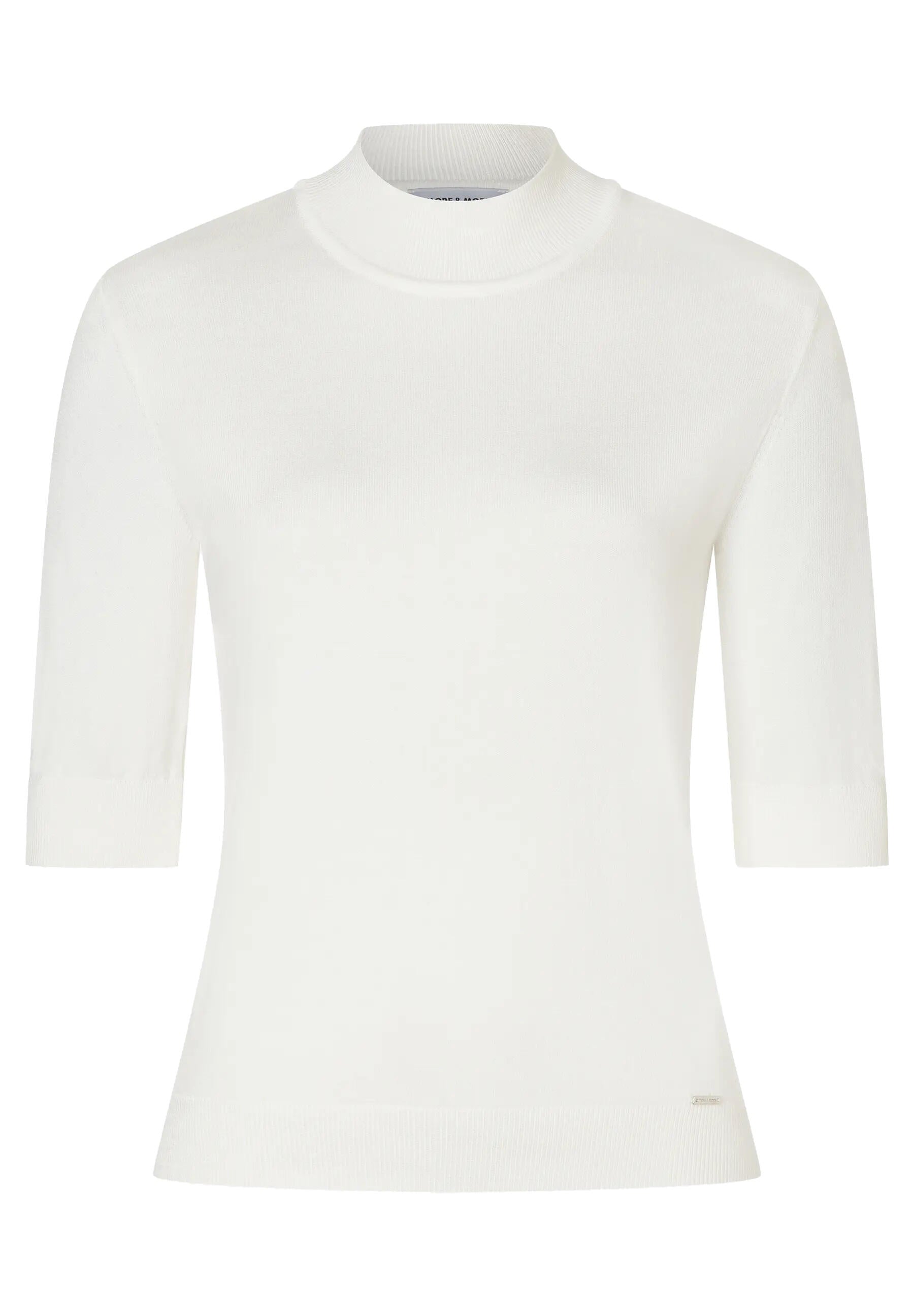 Strick-T-Shirt aus Viskose - 0041 - Weiß