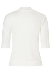 Strick-T-Shirt aus Viskose - 0041 - Weiß