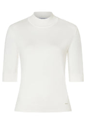 Strick-T-Shirt aus Viskose - 0041 - Weiß