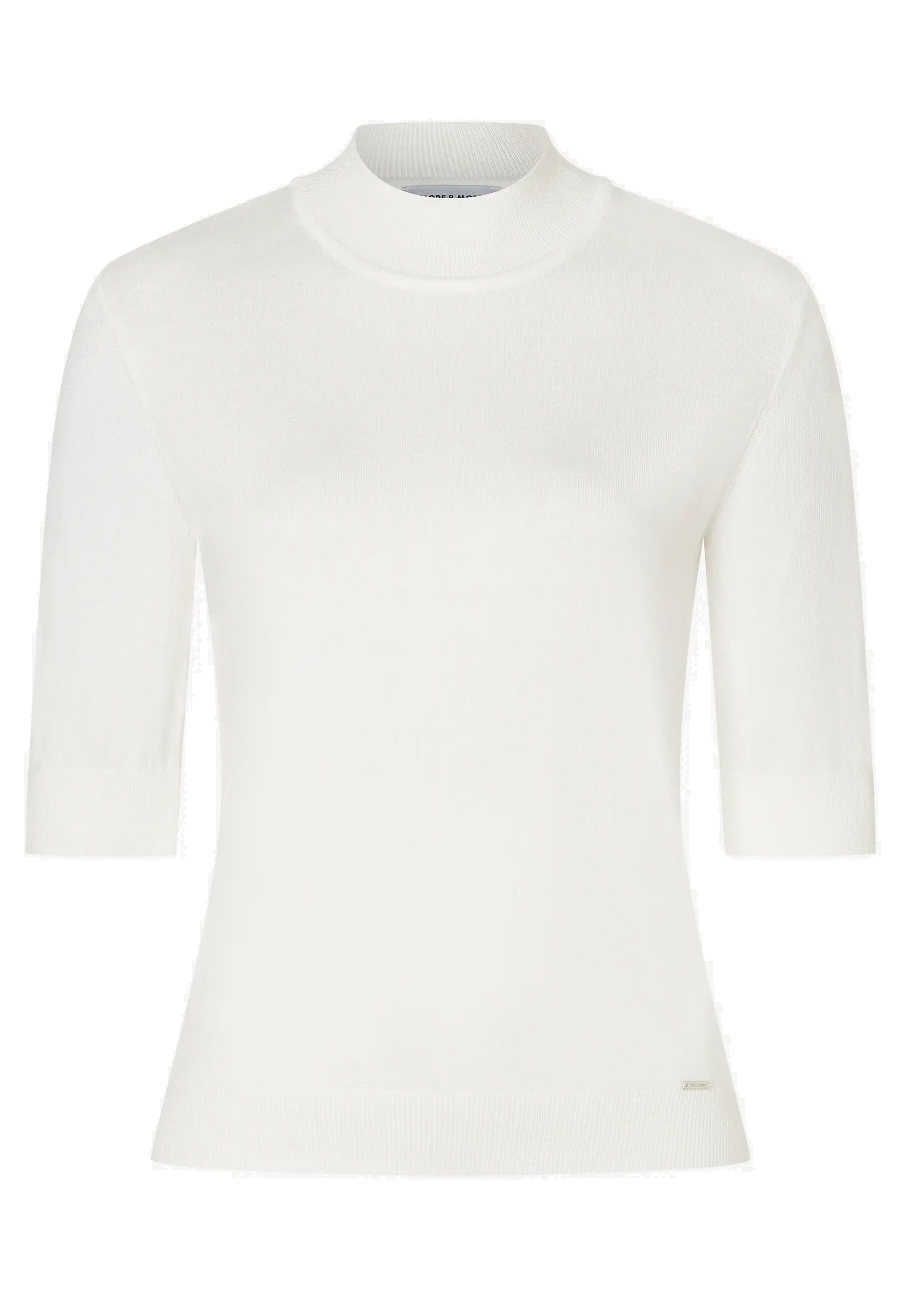 Strick-T-Shirt aus Viskose - 0041 - Weiß