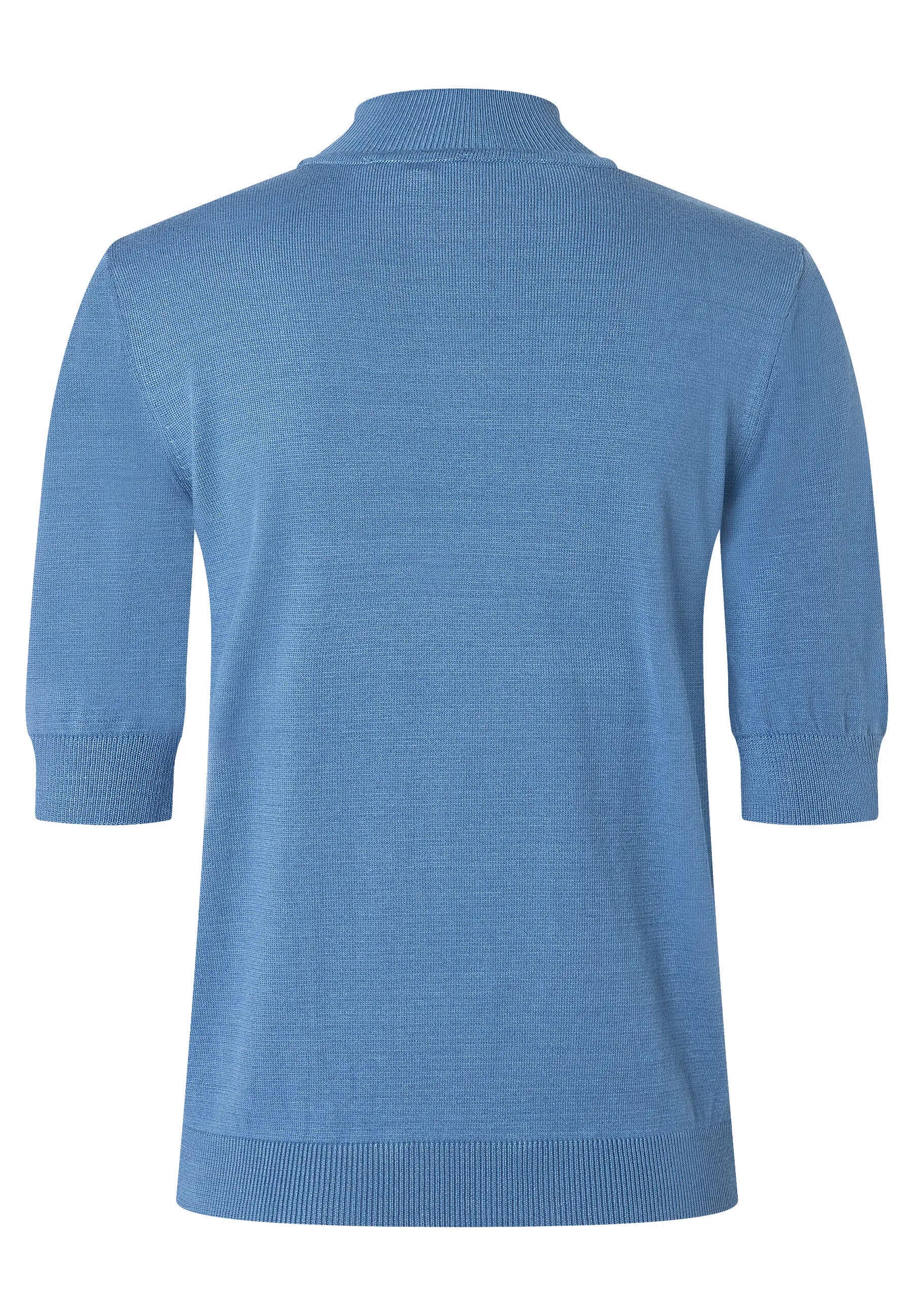 Strick-T-Shirt aus Viskose - 0334 - Blau
