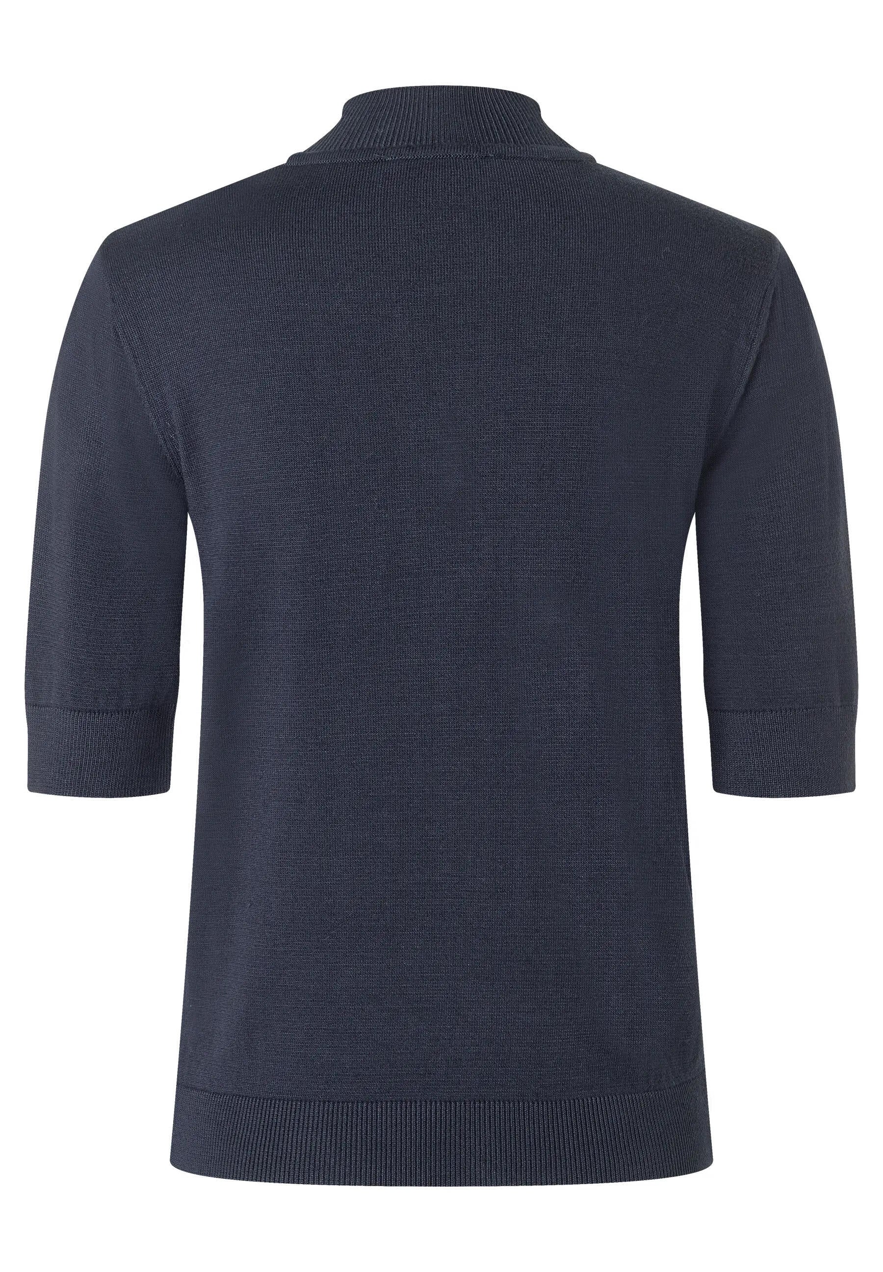 Strick-T-Shirt aus Viskose - 0375 - Blau