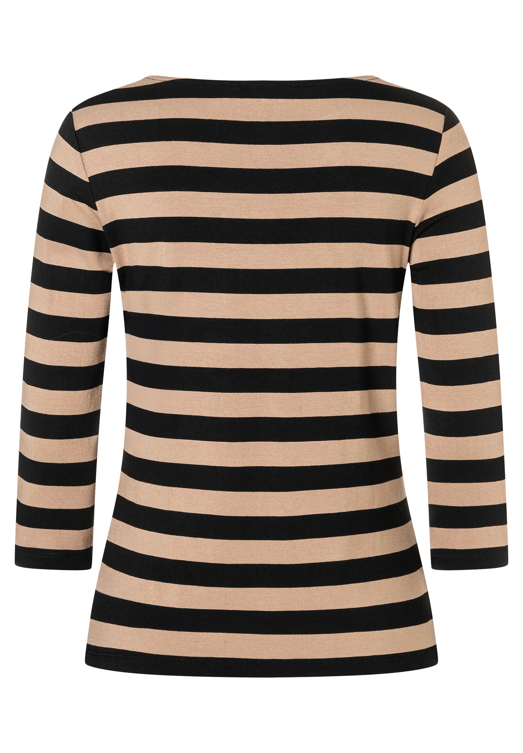 Langarmshirt gestreift - 2244 - Beige