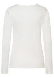 Langarmshirt aus Baumwolle - 0041 - Weiß