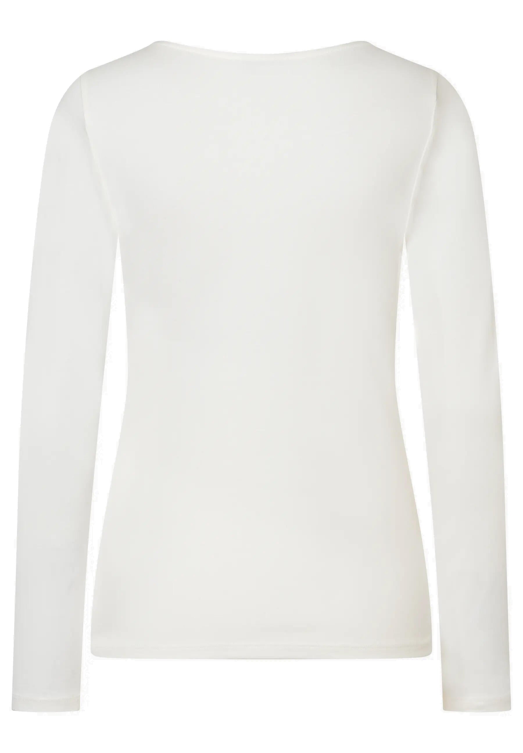 Langarmshirt aus Baumwolle - 0041 - Weiß