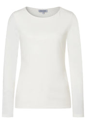 Langarmshirt aus Baumwolle - 0041 - Weiß
