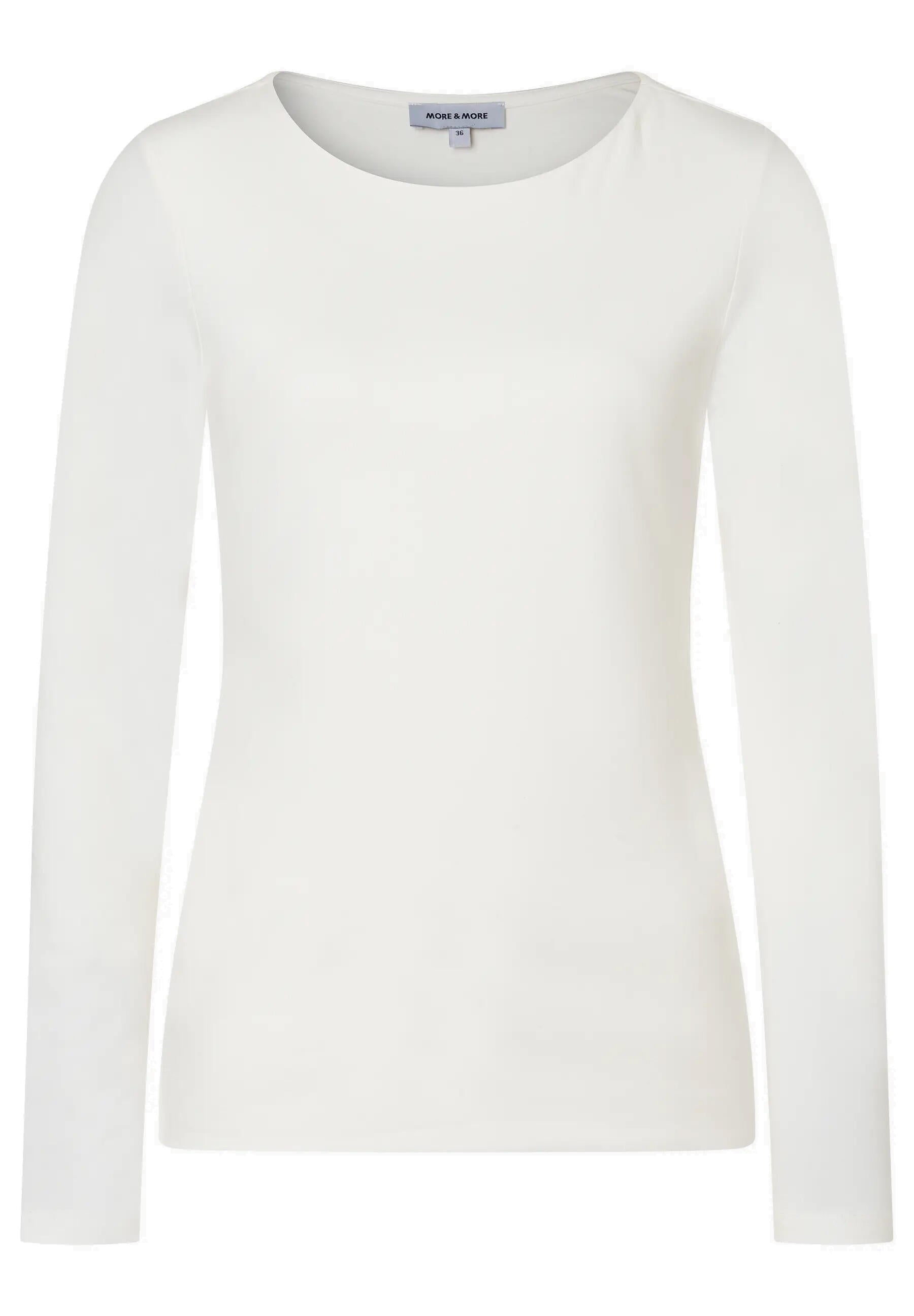 Langarmshirt aus Baumwolle - 0041 - Weiß