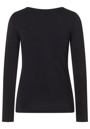 Langarmshirt aus Baumwolle - 0790 - Schwarz