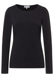 Langarmshirt aus Baumwolle - 0790 - Schwarz