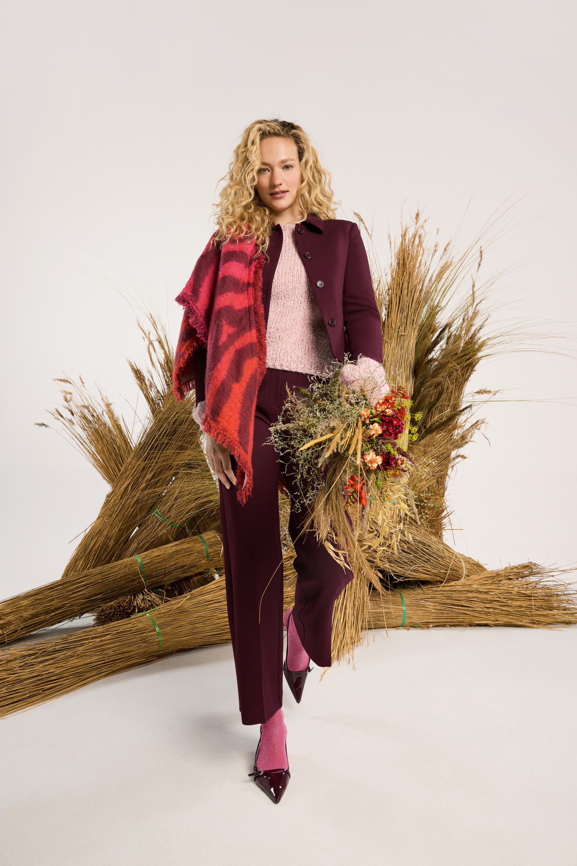 Blazer mit Leistentaschen - 0564 - Rot