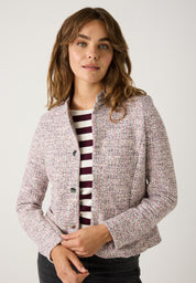 Jerseyjacke aus Bouclé - 4819 - Rosa